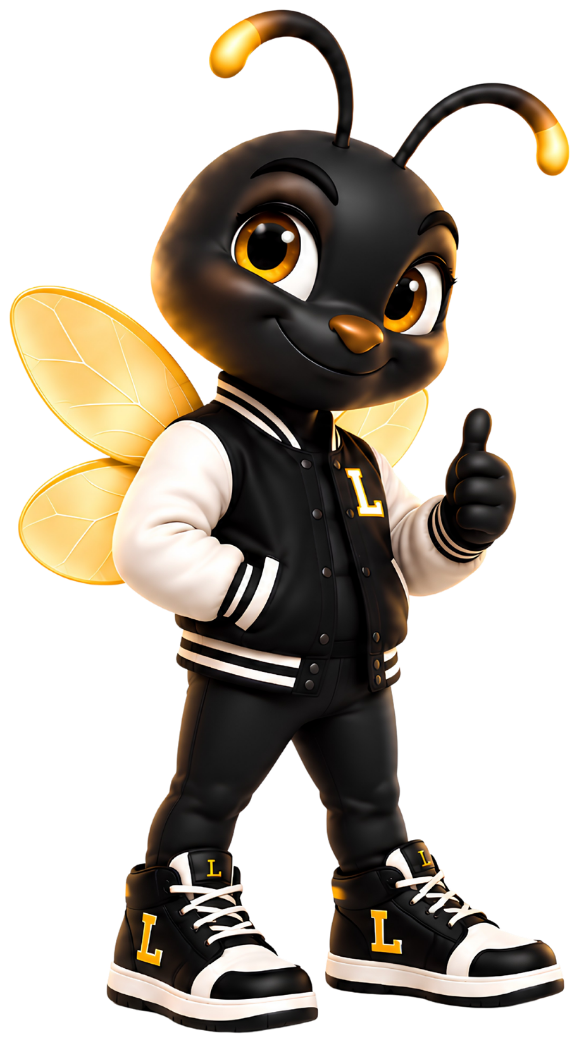 Mascote Lumine fazendo joinha